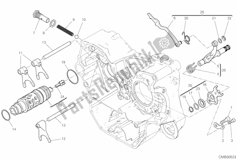 Todas as partes de Shift Cam - Garfo do Ducati Scrambler Cafe Racer Thailand 803 2020